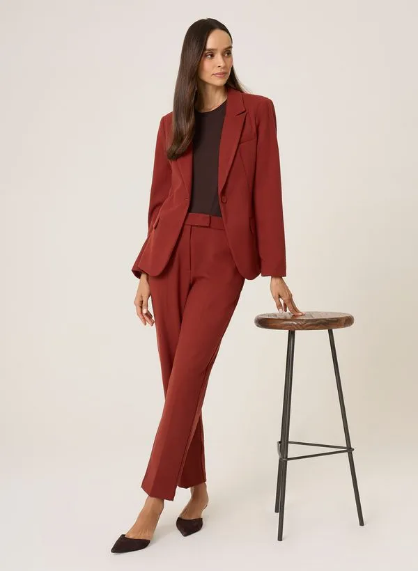 Calça Alfaiataria Slim Fit Maura Dudalina Feminina 42