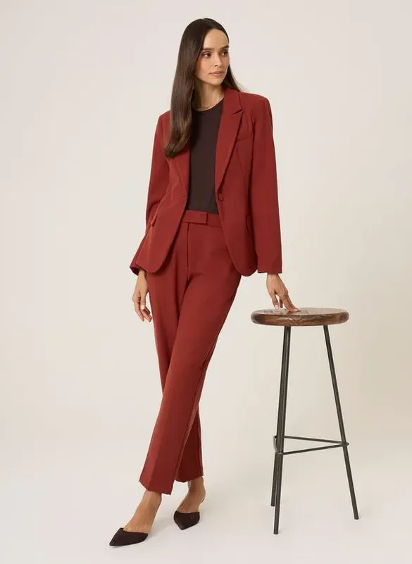 Calça Alfaiataria Slim Fit Maura Dudalina Feminina 42