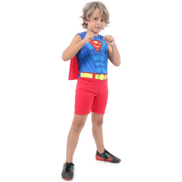 Fantasia Infantil - DC Comics - Super Homem - Macacão Regata - Sulamericana - P Fantasia Infantil - DC Comics - Super Homem - Macacão Regata - Sulamericana - M