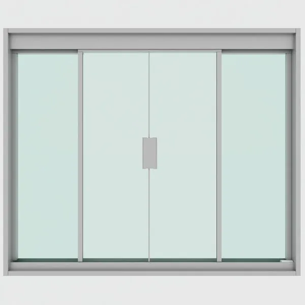 Janela De Correr Blinglass 4 Folhas Em Alumínio Vidro 1500x1000mm Verde (MP)
