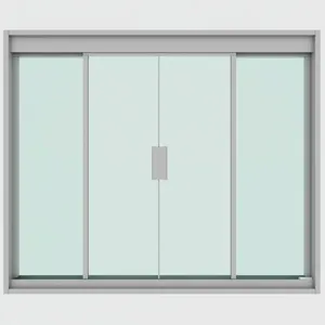 Janela De Correr Blinglass 4 Folhas Em Alumínio Vidro 1500x1000mm Verde (MP)
