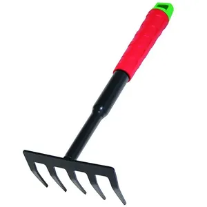 Rastelo para Jardim 5 Dentes com Cabo Plástico 29cm FJ-1006 - 2937006 - TRAPP
