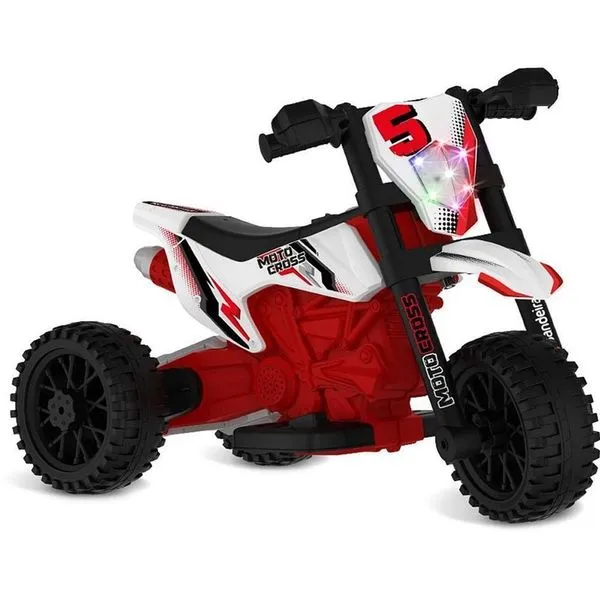 Moto Elétrica Infantil Moto Cross Acelerador a Pedal Painel Multimídia 6V Vermelha Brinquedos Bandeirante Moto Elétrica Infantil Moto Cross Painel Multimídia 6V Vermelha Bandeirante