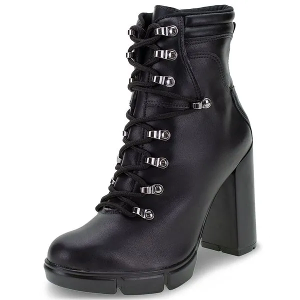 Bota Feminina Coturno Via Marte - 207001 PRETO 35