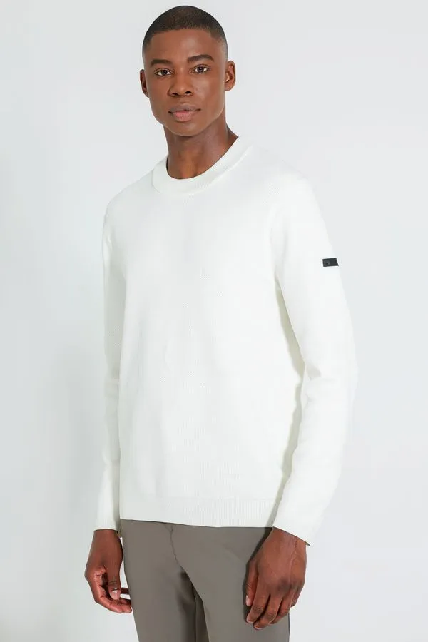 Suéter de Tricot Jacquard Off White - G