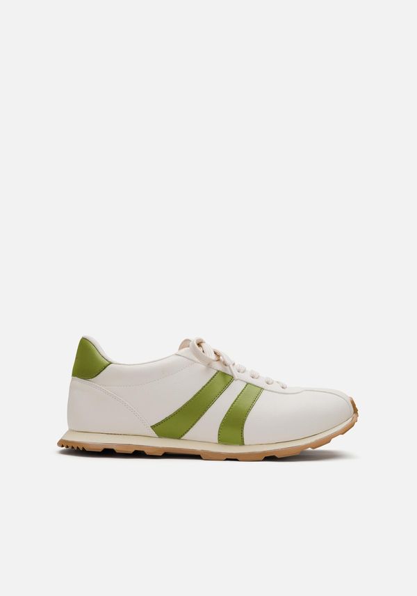 Tênis Feminino Com Cadarço E Recortes BRANCO OFF WHITE 36
