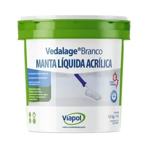 Manta Líquida Acrílica Impermeabilizante Vedalage Branca Viapol Manta Liquida Acrílica Impermeabilizante Vedalage Branco 14l Viapol