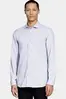 Camisa Slim Algodão Tricoline Manga Longa Cinza - P