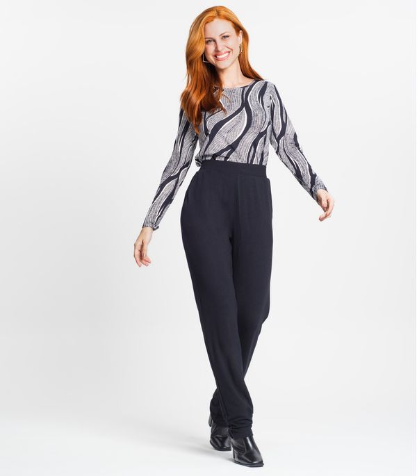 Calça Feminina Em Molecotton Básico Rovitex Preto M