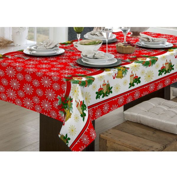 Toalha Mesa Quadrada Bella Mesa 140x140cm Natal Raner