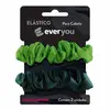 Scrunchie Para Cabelo Ever You Tecido Verde 2 Unidades