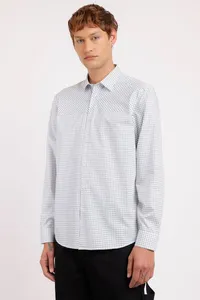Camisa Manga Longa Xadrez Collab Alexandre Herchcovitch Branco Com Preto - GG