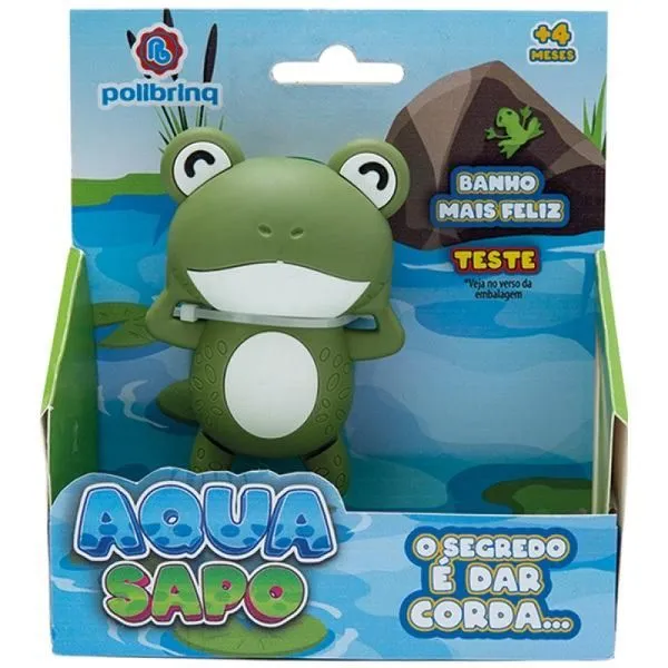 Sapinho para Banho Aqua Sapo a Corda Polibrinq AN2009 Rosa