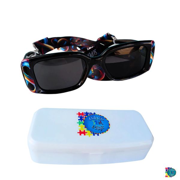Óculos Escuros Com Lentes Polarizadas Para Autistas + Jogo dos Sentidos