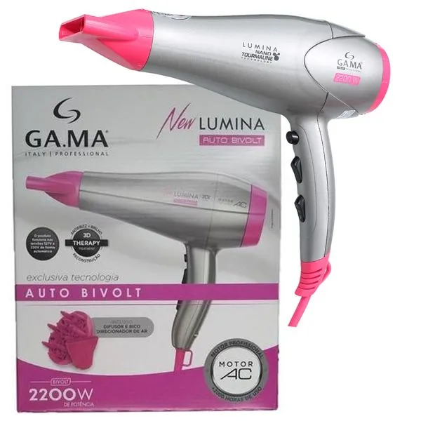 Secador Gama Italy Lumina Nano Tourmaline 2200W 127V