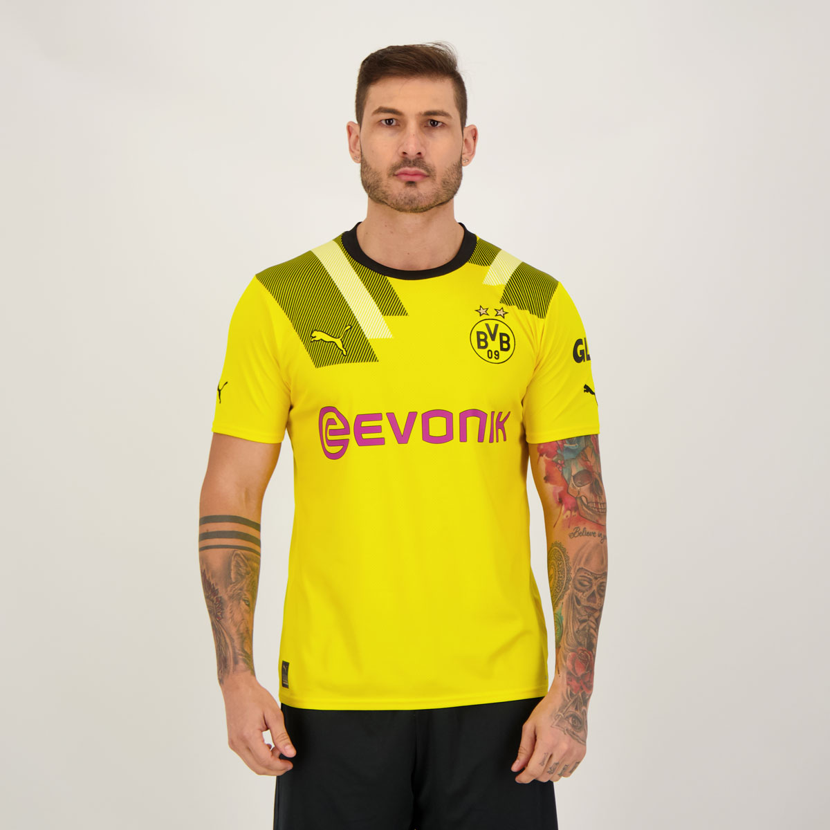 Camisa Puma Borussia Dortmund Cup 2023 Com Patrocínio