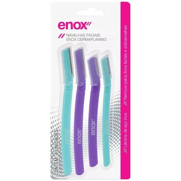 Navalhas Faciais Enox Dermaplaning 4 Unidades