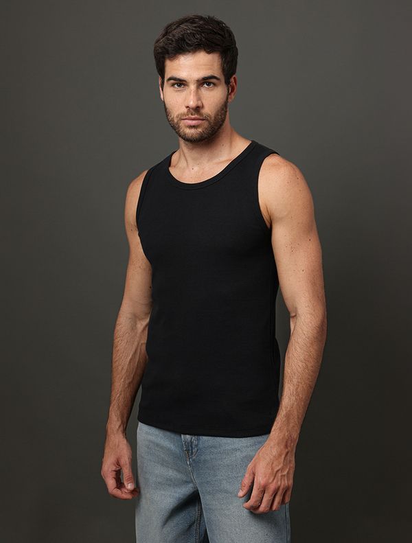 Regata Masculina Ribana Monogram Calvin Klein Jeans - Preto Regata Masculina Ribana Monogram Calvin Klein Jeans Preto g