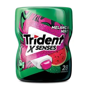 Chiclete Trident XSenses Melancia Mint Sem Açúcar Garrafa 54g