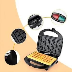 Sanduicheira Elétrica para Waffles 750W Placas para 2 Lanches Preto Shopmix 110V Sanduicheira Elétrica para Waffles 750W Preto com Trava de Segurança Shopmix 110V