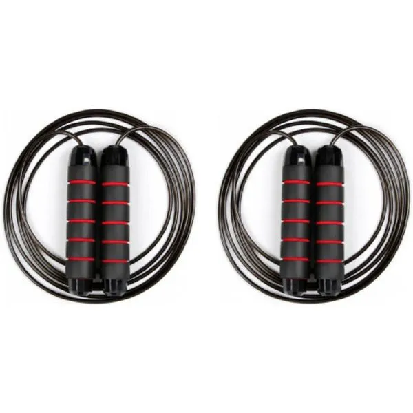 Corda de Pular Cross Speed Rope Rolamento Profissional para Alta Velocidade com Cabo de Aço Preto OEM Corda de Pular Cross Speed Rope Rolamento Profissional com Cabo de Aço Ajustável Preto OEM