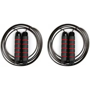 Corda de Pular Cross Speed Rope Rolamento Profissional para Alta Velocidade com Cabo de Aço Preto OEM Corda de Pular Cross Speed Rope Rolamento Profissional com Cabo de Aço Ajustável Preto OEM
