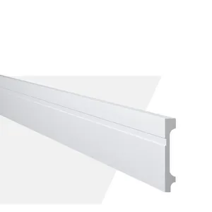 Rodapé Poliestireno Branco 10cm x 200cm Frisado Fz10 13mm Gart Rodape Frisado De Poliestireno Fz10 13Mm X 10Cm X 200Cm GART