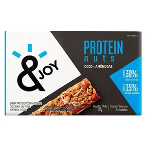 Barra Cereal & Joy Protein Nuts Côco Amêndoa 70g