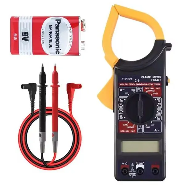 Alicate Amperímetro Digital AD-9005 Mini Até 750V 200A com Estojo Proteção Visor LCD Data Hold Alicate Amperímetro Digital AD-9005 Mini Até 750V 200A com Estojo e Visor LCD