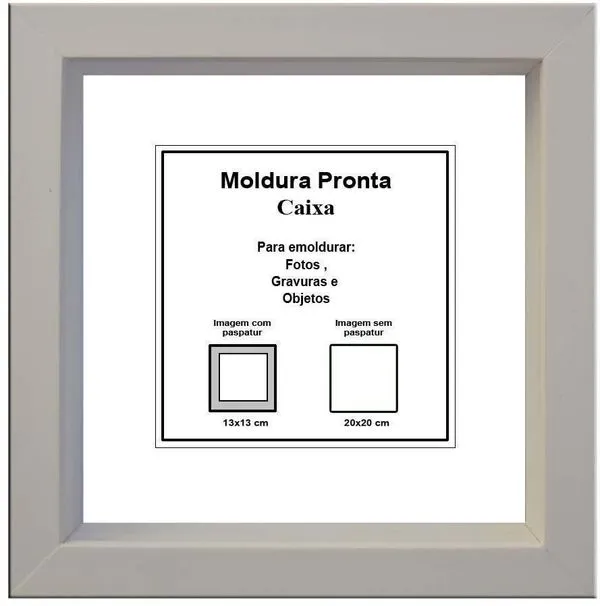 Moldura Pronta Gf Serrano Caixa 20X20 Branca