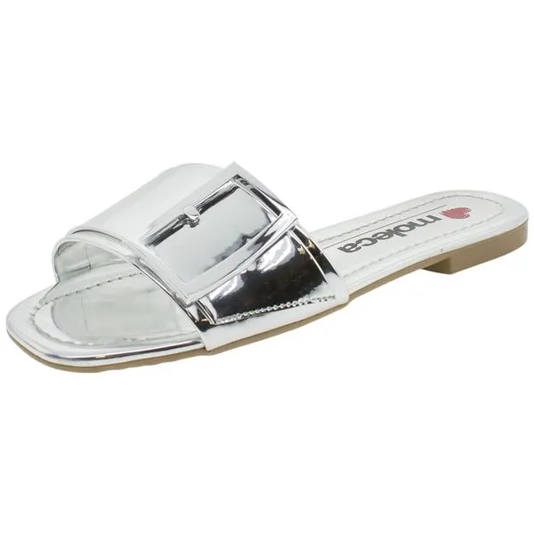 Sandália Feminina Rasteira Moleca - 5435302 PRATA 38