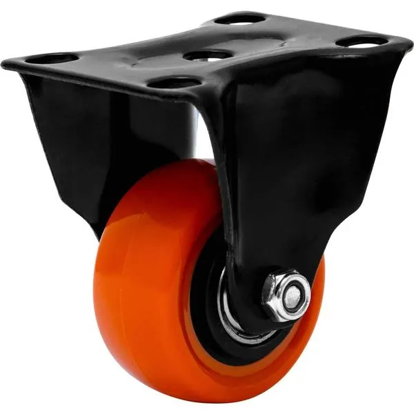 Rodízio fixo leve 1.5/8" série black roda laranja 30 kg - COLSON