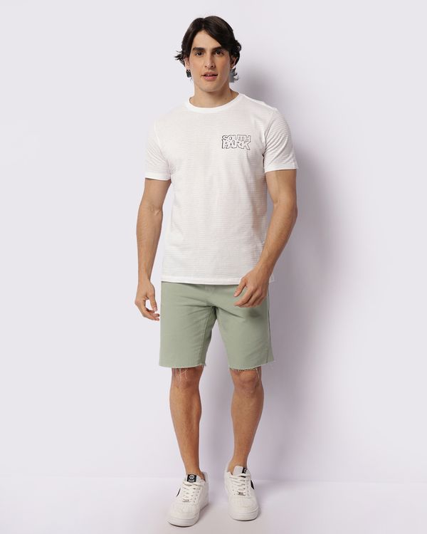 Bermuda Sarja Masculina Barra Desfiada Com Cordão Verde 46