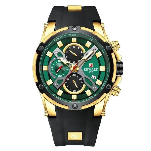 Relógio Masculino 83016 à Prova d'Água com Pulseira Verde Reward Relógio Masculino 83016 à Prova d'Água Verde Reward