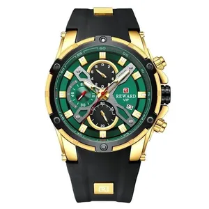 Relógio Masculino 83016 à Prova d'Água com Pulseira Verde Reward Relógio Masculino 83016 à Prova d'Água Verde Reward