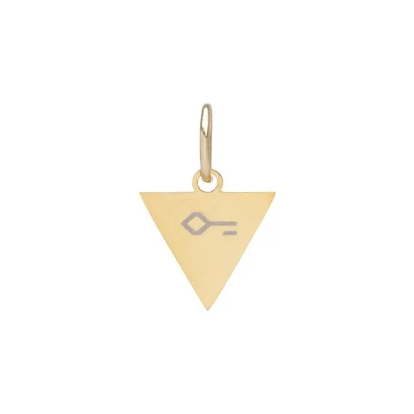 Pingente Zotto de Aço Dourado Dourado Único