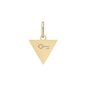 Pingente Zotto de Aço Dourado Dourado Único