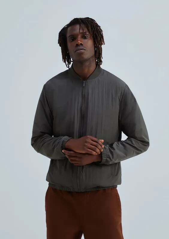 Jaqueta Básica Masculina Bomber Corta Vento - Verde P