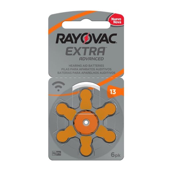 Pilha Auditiva Rayovac Extra Advanced 13 Com 6 Unidades