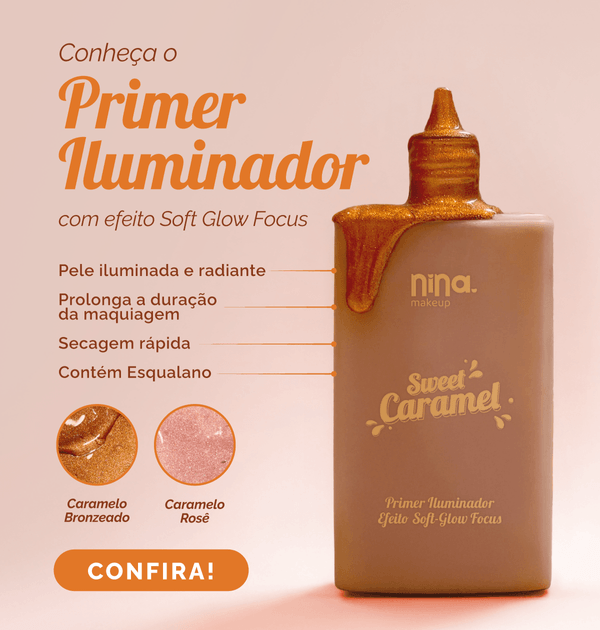 Primer Nina Sweet Caramel Caramelo Rosé - Nina Makeup