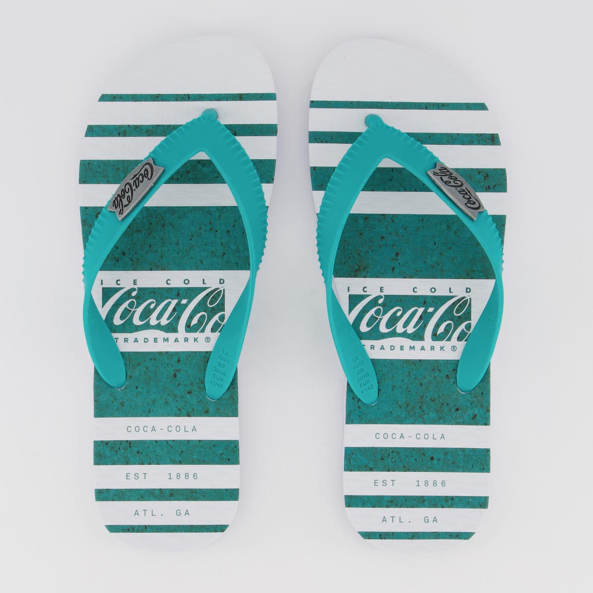 Chinelo Coca Cola Columbus Branco e Verde