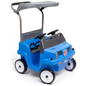 Carro de Empurrar Infantil Side-by-Side Push Around SUV, 2 Assentos, com Cintos de Segurança e Buzinas, Suporta Até 45,3 kg, Para Crianças de 1