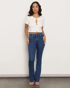 Calça Jeans Feminina Sawary Flare Azul 36