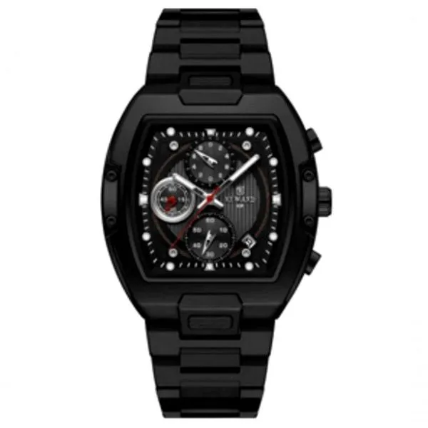 Relógio Masculino Multifuncional Grande Mostrador Luminoso à Prova D'água Preto