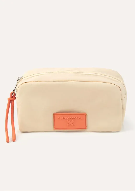 Necessaire Feminina Em Nylon - Bege UNI