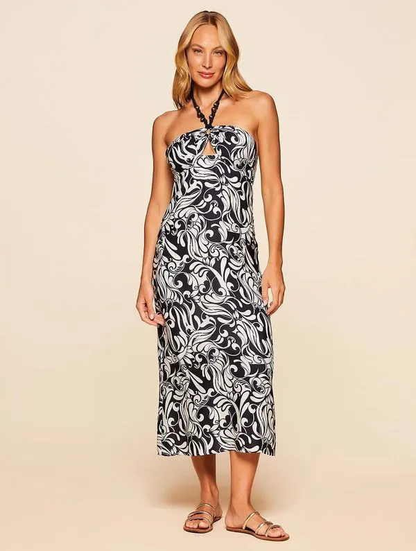 Vestido em Viscose com Seda Verano MARINHO PP