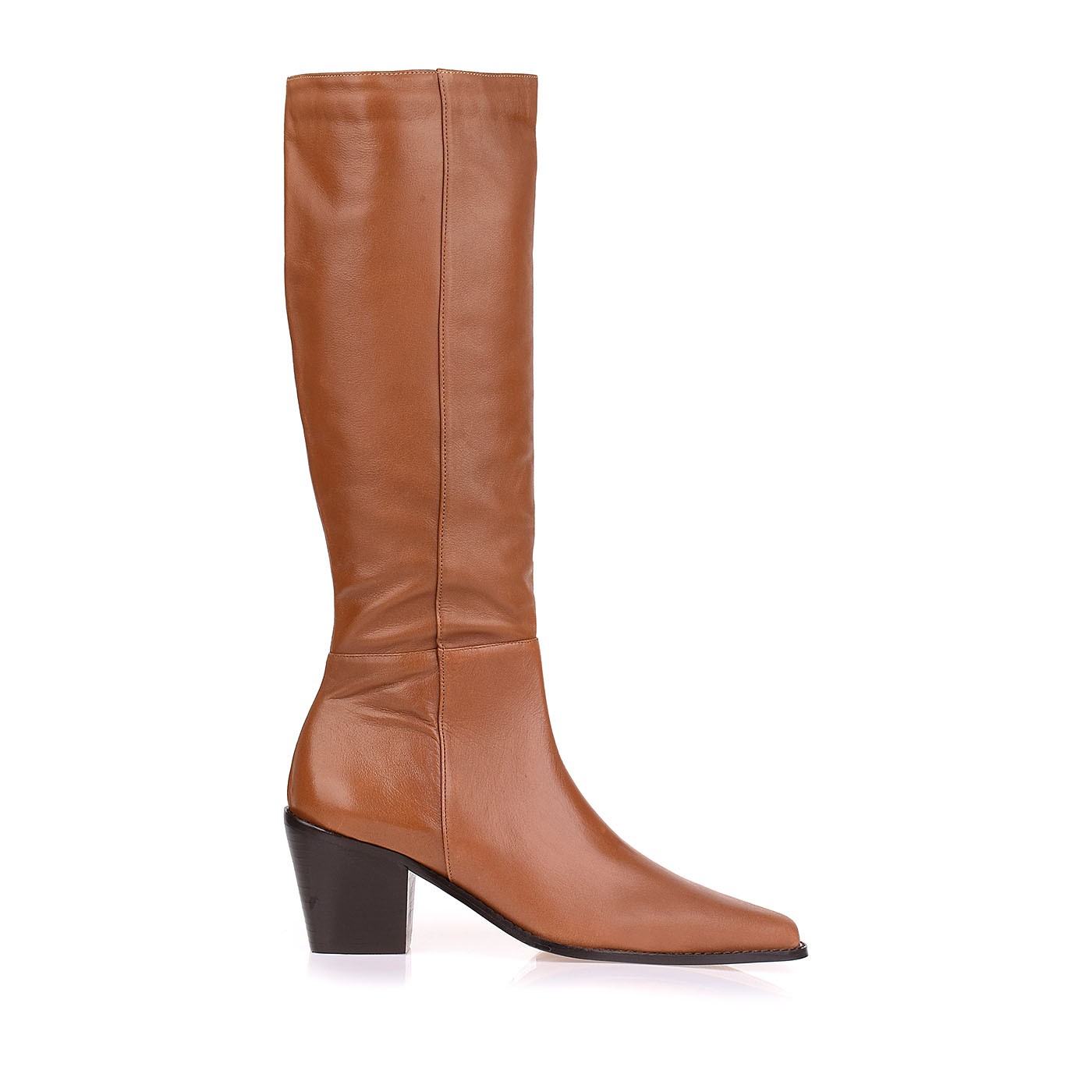 Bota Salto Médio Atanado Caramelo