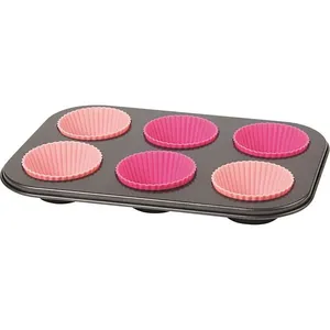 Forma para Cupcake Antiaderente com 6 Cavidades Mor