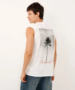 regata machão de algodão tropical off white G