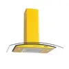 Coifa Nardelli De Parede Clean Vidro Curvo Amarela 75cm Amarelo 220V